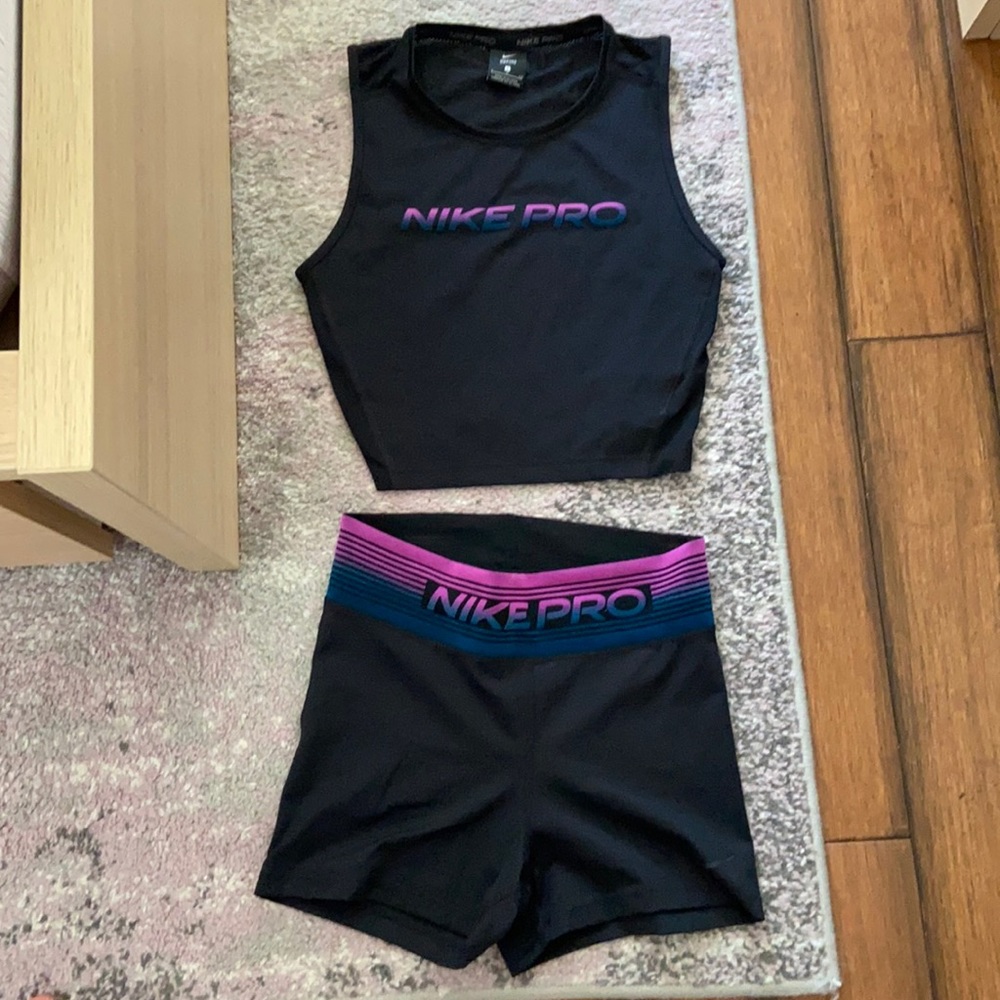 SOLD: Nike Pro Workout Crop Tank and Shorts